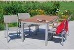 Merxx Tischgruppe Naxos 5tlg. mit Stapelsessel und Standard Tisch