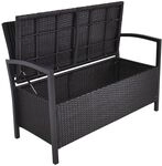 Garden Pleasure Parkbank Ferrara mit Staufach, Dunkelgrau Garden Pleasure Parkbank Ferrara mit Staufach, Dunkelgrau