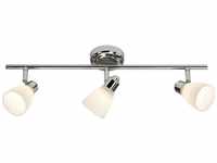 BRILLIANT Lampe Kensington Spotrohr 3flg chrom/weiß 3x QT14, G9, 28W, geeignet
