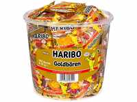 Haribo Goldbären Fruchtgummi Minis 100 Stück im Eimer 1 kg - Inhalt: 2 Flaschen
