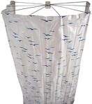 Duschfaltkabine Ombrella Sylt Wei&szlig;-blau