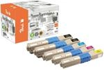 Peach O4446/4449 5 Toner (2*bk, c/m/y) ersetzt OKI 44469704-9803 f&uuml;r z.B. OKI C 310