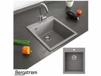 Granit Spüle Küchenspüle Einbauspüle Spülbecken Küche + Siphon Grau