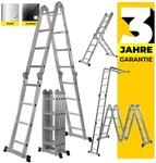 Craftfull Mehrzweckleiter CF-104A, 6in1, Gelenkleiter aus Aluminium, 3,5 -5,8 m,