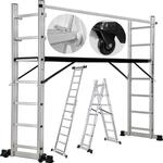 Craftfull Leiterger&uuml;st CF-103A, 4in1, Mehrzweckleiter aus Aluminium,