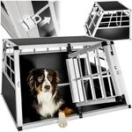 tectake&reg; Hundetransportbox doppel, mit gerader R&uuml;ckwand, verschlie&szlig;bare