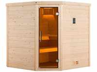 weka Premium Massivholz-Sauna TURKU Eck Gr. 2 Sparset 7,5 kW OS inkl. digitaler