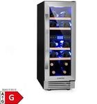 Vinovilla 17 Built-In Duo Weink&uuml;hlschrank 2 Zonen 53l 17 Fl. Glast&uuml;r Edelstahl