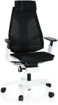 hjh OFFICE High End B&uuml;rostuhl GENIDIA PRO WHITE Netzstoff mit Armlehnen