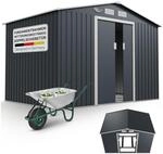 Juskys Metall Ger&auml;tehaus Ger&auml;teschuppen XL mit Satteldach, Schiebet&uuml;r & Fundament
