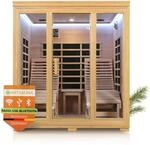 Artsauna Infrarotkabine W&auml;rmekabine Billund Fl&auml;chenstrahler & Hemlockholz