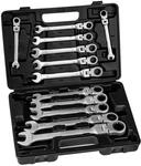 tectake&reg; Ratschenschl&uuml;sselsatz, 12-teilig, 8 - 22 mm, 72 Zahn-Getriebe, inklusive