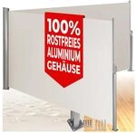 tectake&reg; Aluminium Doppel-Seitenmarkise, ausziehbar, blickdicht, Schutz vor Sonne