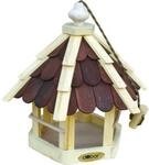 dobar Futterhaus mit lasierten Holzschindeln inkl. Kordel