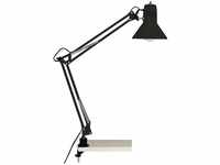 BRILLIANT Lampe, Hobby Schreibtischklemmleuchte schwarz, Metall, 1x A60, E27,