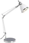 BRILLIANT Lampe Octavia Tischleuchte chrom/wei&szlig; 1x A60, E27, 40W, geeignet f&uuml;r