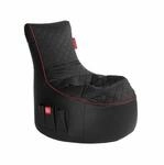 Gamewarez Gaming Sitzsack Classic - Kunstleder Crimson Hurricane (Schwarz/Rot)