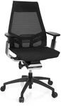 hjh OFFICE Profi B&uuml;rostuhl GENIDIA SMART BLACK CM Netzstoff mit Armlehnen