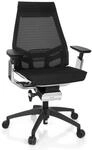 hjh OFFICE Profi B&uuml;rostuhl GENIDIA SMART WHITE CM Netzstoff mit Armlehnen