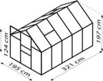 Vitavia Gew&auml;chshaus Venus 6200 mit 3 mm Einscheiben-Sicherheitsglas, gr&uuml;n lackiert