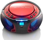 Lenco SCD-550RD - Tragbares FM-Radio mit CD/MP3-Player - Bluetooth - USB-Anschlu&szlig; -