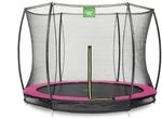 EXIT Silhouette Bodentrampolin &oslash;305cm mit Sicherheitsnetz - rosa