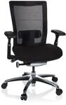 hjh OFFICE High End B&uuml;rostuhl NOVA PRO ALU Stoff / Netzstoff mit Armlehnen