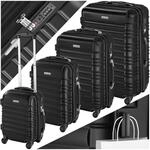 tectake&reg; Hartschalenkoffer-Set, 4-teilig, aus robustem ABS-Kunststoff, 360&deg;