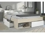 Parisot Doppelbett "Most" Akazie - Wei&szlig;