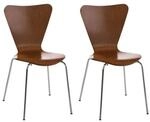 CLP 2x Konferenzstuhl Calisto Mit Holzsitz Und Stabilem Metallgestell I 2x