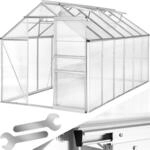 tectake&reg; Gew&auml;chshaus aus Aluminium ohne Fundament