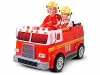 Kinder-Elektro-Feuerwehrauto LL911, 2-Sitzer, Sirene, Spritze, EVA-Reifen, 90...
