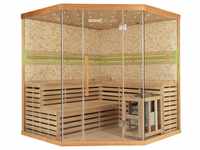 HOME DELUXE Traditionelle Sauna SKYLINE BIG - XL mit Kunststeinwand