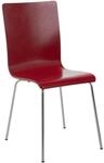 CLP Besucherstuhl Pepe I Ergonomisch Geformter Lehnstuhl Mit Holzsitz I Stabiles