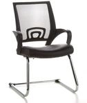 hjh OFFICE Freischwinger VISTO NET V Kunstleder/Netzstoff mit Armlehnen