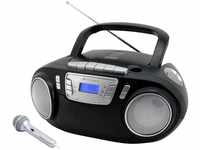 Soundmaster SCD5800SW CD/MP3 Boombox mit Radio, Kassettenrekorder, USB und externem