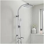 tectake&reg; Aluminium Regenduschsystem, Chrom-Optik, zus&auml;tzliche Handbrause,
