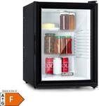 Brooklyn 42 Mini-K&uuml;hlschrank Glast&uuml;r LED Ablage Schwarz/Wei&szlig; 42 Liter