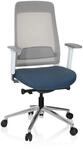 hjh OFFICE Profi B&uuml;rostuhl CHIARO T2 WHITE Stoff / Netzstoff mit Armlehnen
