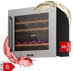 Vinsider 36 Weink&uuml;hlschrank 2 K&uuml;hlzonen 5-22&deg;C 85l Edelstahl