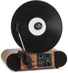 Verticalo SE DAB Retro-Plattenspieler DAB+ UKW-Tuner USB BT AUX holz