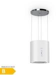 Barett Inselabzugshaube &Oslash;35cm Umluft 558 m&sup3;/h LED Aktivkohlefilter Wei&szlig;