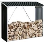 Duramax Metall Kaminholzregal mit Dach / Holzlager / Kaminholzunterstand Ma&szlig;e H.