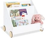 PINOLINO Kinder-B&uuml;cherregal mit Rollen Lasse &ndash; wei&szlig;
