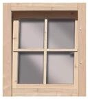 Karibu Kippfenster f&uuml;r Holzh&auml;user geeignet f&uuml;r 28 mm Wandst&auml;rke Echtglas