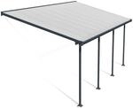 Palram Canopia Feria Terrassen&uuml;berdachung anthrazit doppelverglast 610x295x260-305