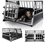 Juskys Alu Hundetransportbox L-X - 89x70x51 cm verschlie&szlig;bar & pflegeleicht -