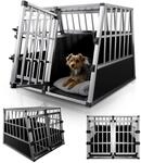 Juskys Alu Hundetransportbox XL - 96&times;90&times;71 cm verschlie&szlig;bar & pflegeleicht -