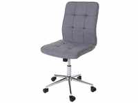 Bürostuhl MCW-K43, Drehstuhl Arbeitshocker Schreibtischstuhl, Textil grau