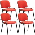 CLP 4er Set Besucherstuhl Ken Stoff I Stapelstuhl Mit Robustem Metallgestell I